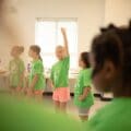 Girls in a circle at Girls on the Run