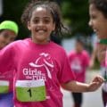 Girls running at Girls on the Run program in NYC