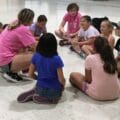 GOTR coach and girls at Camp GOTR