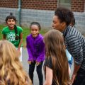 GOTR coach with GOTR girls